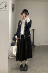 ARCHIVIO J.M.Ribot crew neck single-breasted jacket Handmade AJM-W25/ML-HEI Black